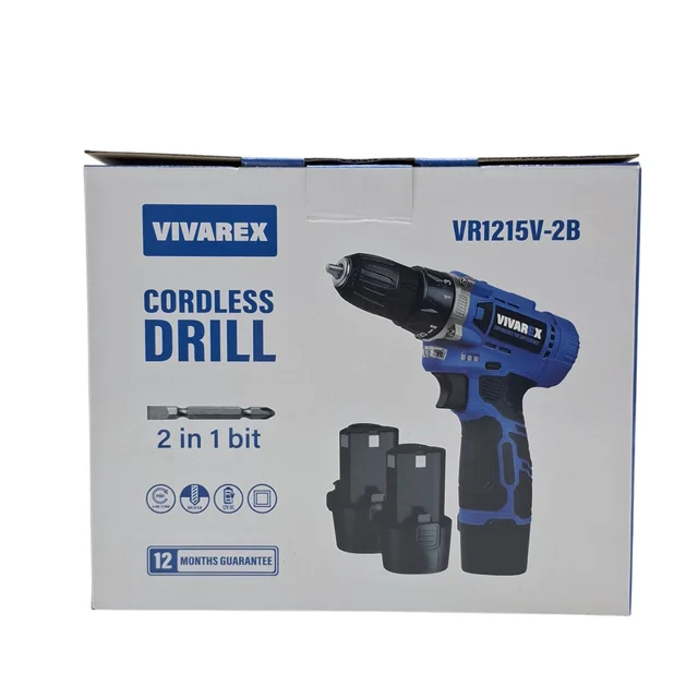 دریل پیچ گوشتی شارژی صنعتی 10 میلی متری 12 ولت ویوارکس مدل VR1215V_ 2B کد 16 102305391