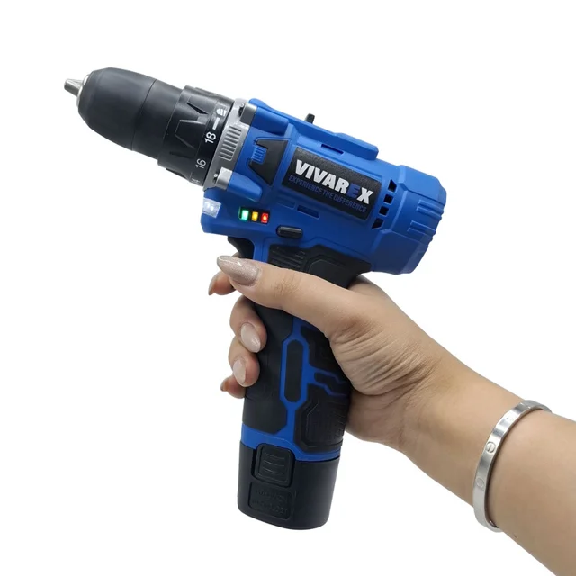 دریل پیچ گوشتی شارژی صنعتی 10 میلی متری 12 ولت ویوارکس مدل VR1215V_ 2B کد 16 102305384